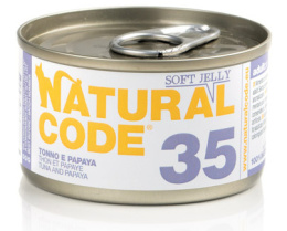 Natural Code - 35 - TUŃCZYK I PAPAJA W GALARETCE - Zestaw 24 x 85g