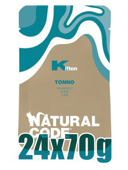 Natural Code - Kitten TONNO - Tuńczyk - Zestaw 24 x 70g