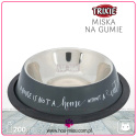 Trixie - Stalowa miska z gumową podstawką - 200ml
