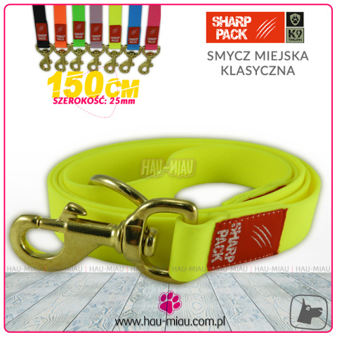 Sharp Pack - Smycz miejska 150cm / 2,5cm - Hexa - ŻÓŁTA