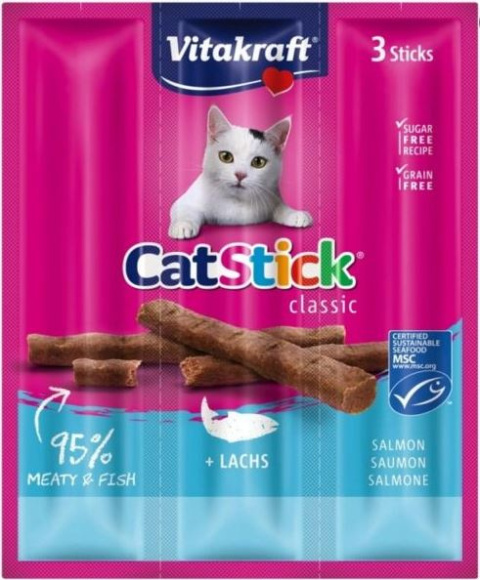 Vitakraft - Cat Stick Mini - Kabanos ŁOSOŚ - 18g