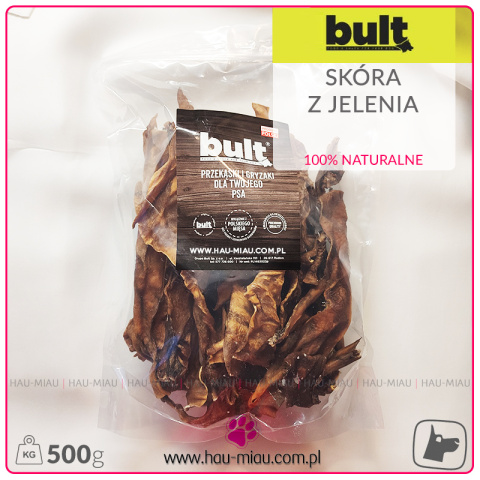 Bult - Przysmak naturalny - Skóra z jelenia - 500g