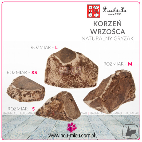 Ferribiella - Gryzak naturalny - Korzeń Wrzośca - XS - dla psów do 5kg