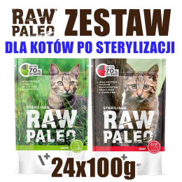 Raw Paleo - Sterilised - MIX SMAKÓW - 24 x 100g - dla Kastratów