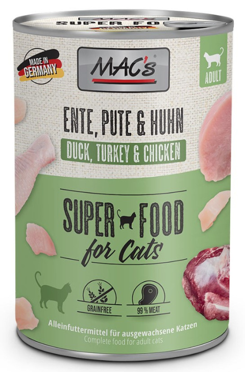 Mac's - Cat Ente, Pute, Huhn - KACZKA, INDYK i KURCZAK - 400g