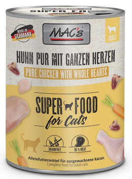 Mac's - Cat Huhn Pur mit Ganzen Geflugelherzen - KURCZAK I CAŁE SERCA DROBIOWE - 800g