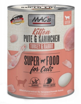 Mac's - Cat Kitten Pute & Kaninchen - INDYK i KRÓLIK - Zestaw 12x800g