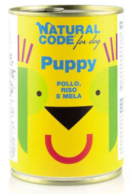 Natural Code - 01 - Puppy - KURCZAK, RYŻ i JABŁKO - Zestaw 24 x 400g