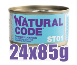 Natural Code - ST01 - TUŃCZYK I CUKINIA - Zestaw 24 x 85g