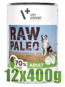 Raw Paleo - Adult - WOŁOWINA I KRÓLIK - Zestaw 12x400g