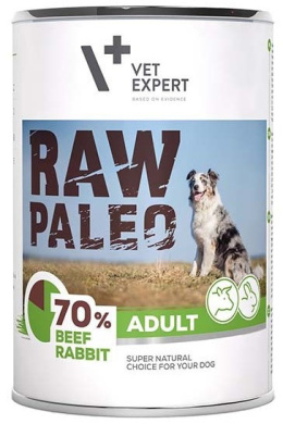 Raw Paleo - Adult - WOŁOWINA I KRÓLIK - Zestaw 12x400g