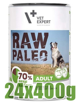 Raw Paleo - Adult - WOŁOWINA I KRÓLIK - Zestaw 24x400g