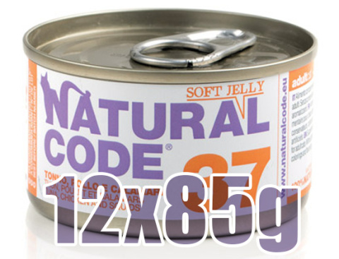 Natural Code - 37 - TUŃCZYK, KURCZAK I KAŁAMARNICA W GALARETCE - Zestaw 12 x 85g