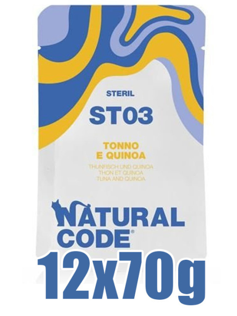 Natural Code - ST03 - TUŃCZYK I KOMOSA RYŻOWA - Zestaw 12 x 70g