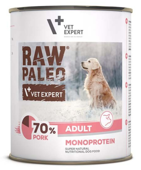 Raw Paleo - Adult - Monoproteinowa - WIEPRZOWINA - 800g