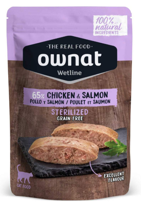 Ownat - Cat Wetline Sterilized Chicken & Salmon - KURCZAK i ŁOSOŚ - 85g