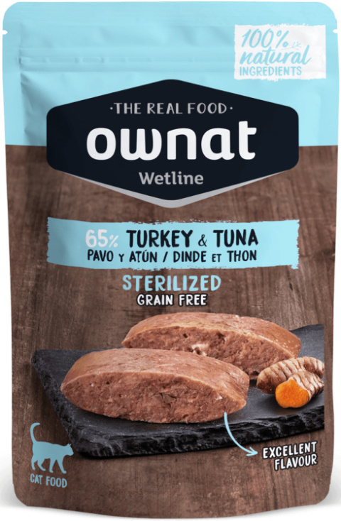 Ownat - Cat Wetline Sterilized Turkey & Tuna - INDYK i TUŃCZYK - 85g