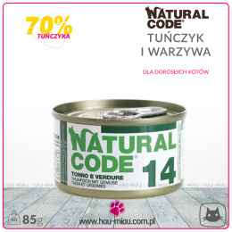 Natural Code - 14 - TUŃCZYK I WARZYWA - 85g